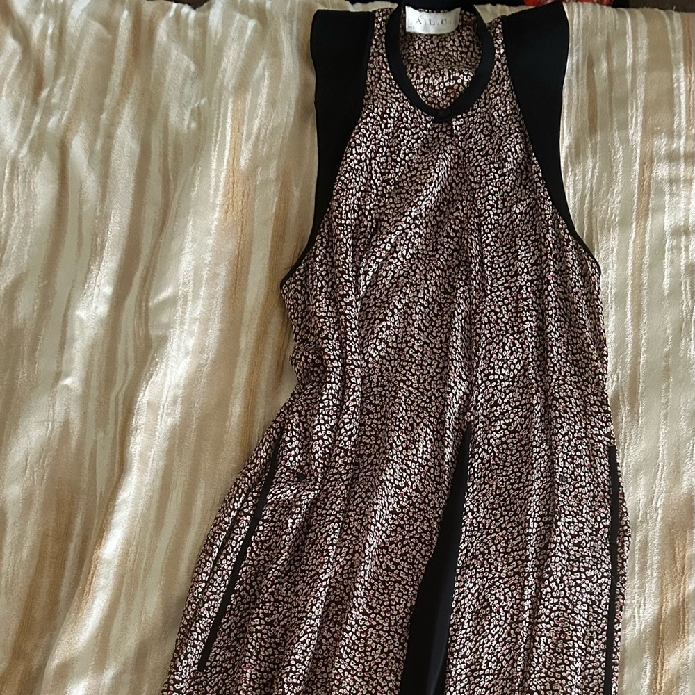 A.L.C. Black and Cream Silk Duster